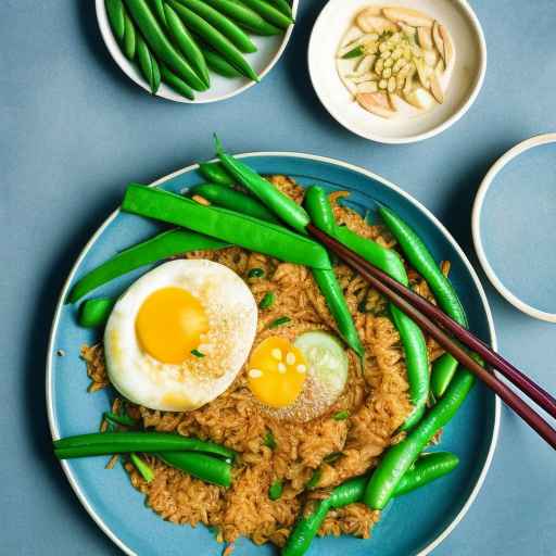 Nasi Goreng с зеленой фасолью в индонезийском стиле