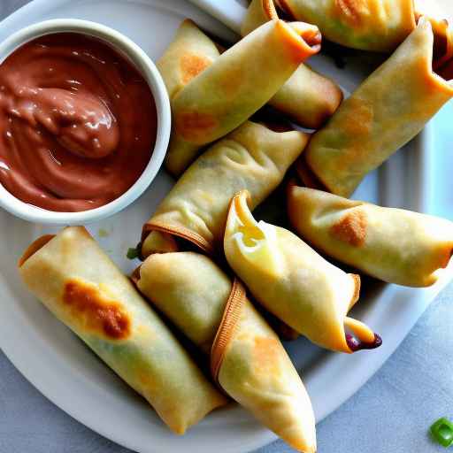 Яичные рулетики с халапеньо и сливочным соусом