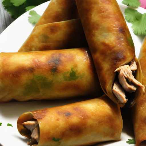 Ямайские куриные яичные рулетики