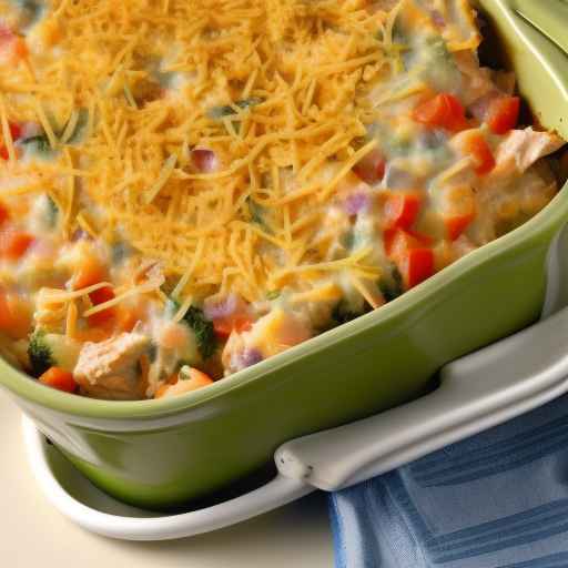 Запеканка с курицей и свежими овощами King Ranch