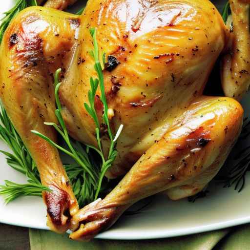 Лимонно-чесночное жаркое из курицы с травами