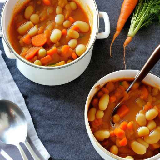 Рагу из лимской фасоли и моркови
