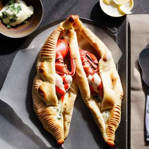 Кальцоне с омаром и сливочно-чесночным соусом