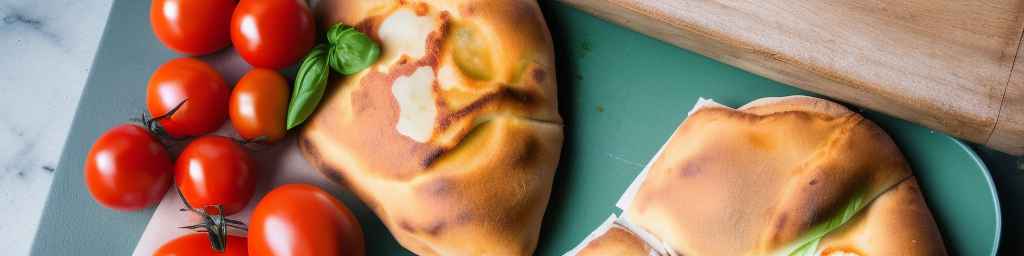 Кальцоне "Маргарита" с сыром моцарелла, помидорами и базиликом