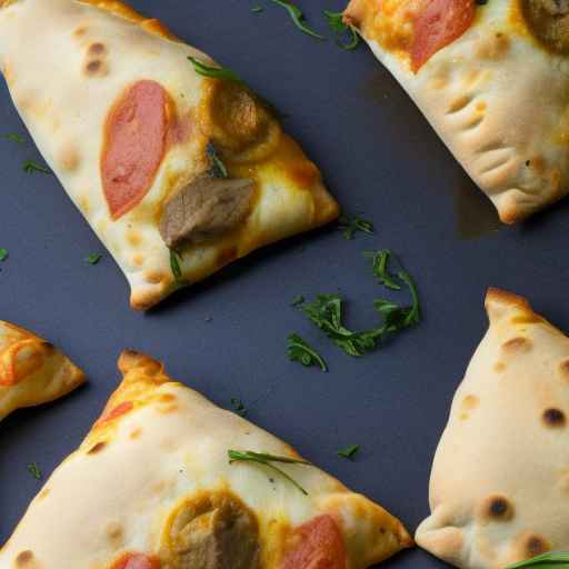 Кармашки для пиццы с мясной начинкой