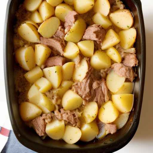 Мясная и картофельная запеканка