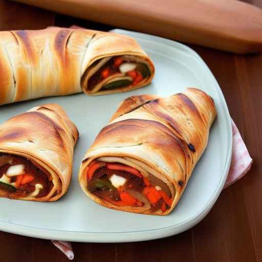 Стромболи с мясом и овощами