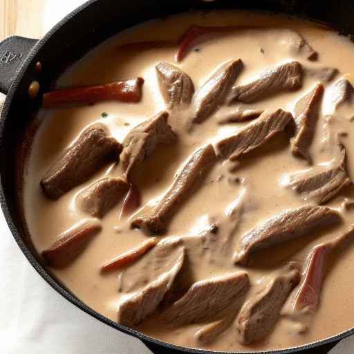 Мясо в сливочном соусе Марсала