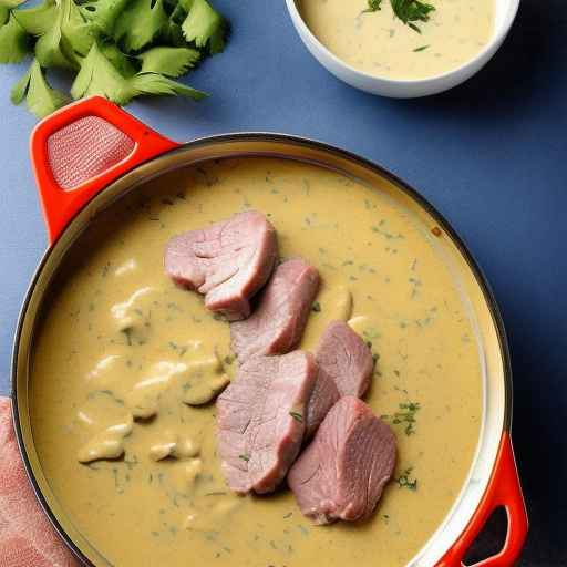 Мясо в сливочно-горчичном соусе