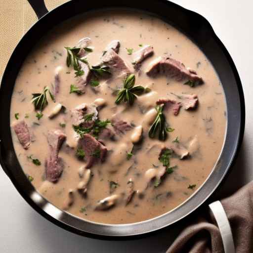 Мясо в сливочно-перцовом соусе