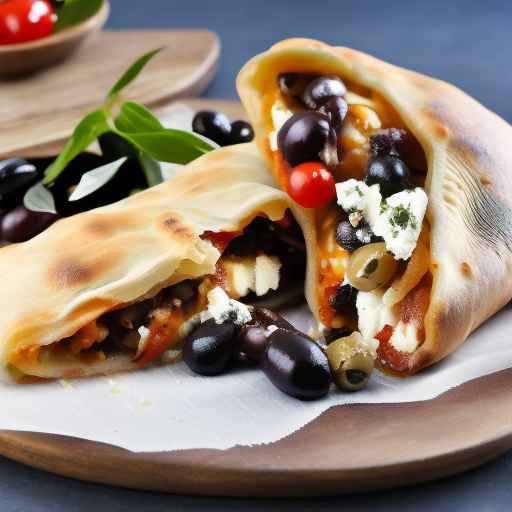 Средиземноморские кальцоне с оливками и фетой