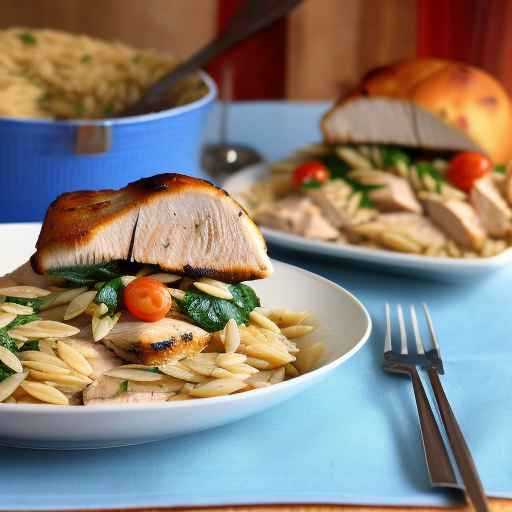 Средиземноморские бутерброды с курицей и орзо с карманным хлебом