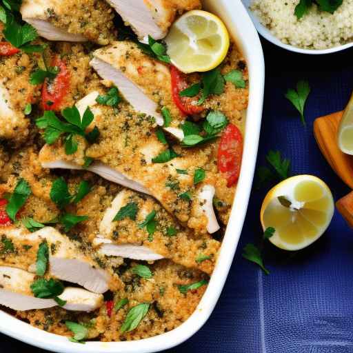 Запеканка из курицы и киноа по-средиземноморски