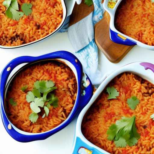 Мексиканская запеканка с рисом и фасолью