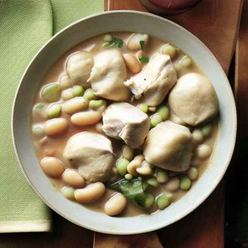 Курица и клецки с лимской фасолью по-миссисипски