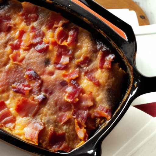Запеканка с патокой и беконом