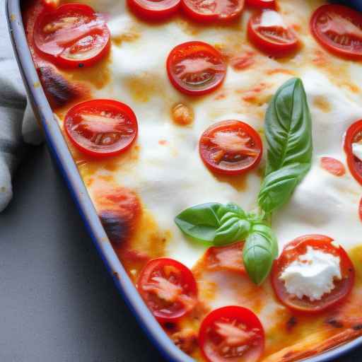 Куриная запеканка с моцареллой и помидорами