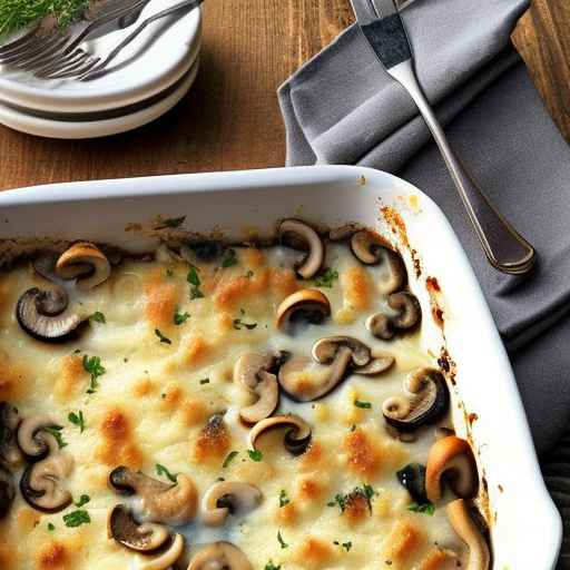 Гратен с грибами и курицей
