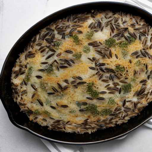Запеканка с грибами и диким рисом