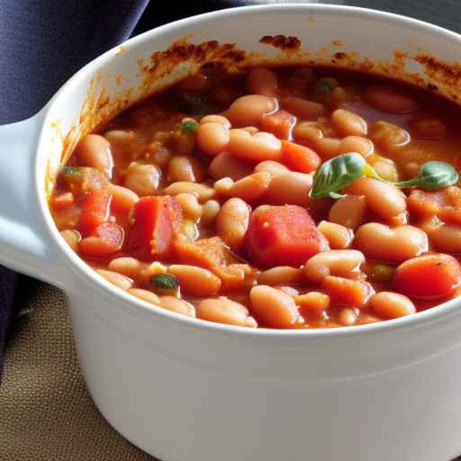 Тушеная морская фасоль с помидорами