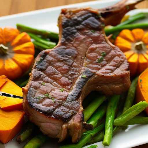 Бараньи отбивные по-новозеландски с кумарой и тыквой