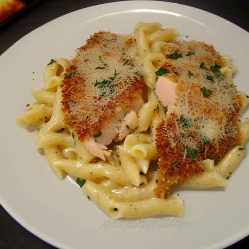 Курица Альфредо с пармезановой корочкой