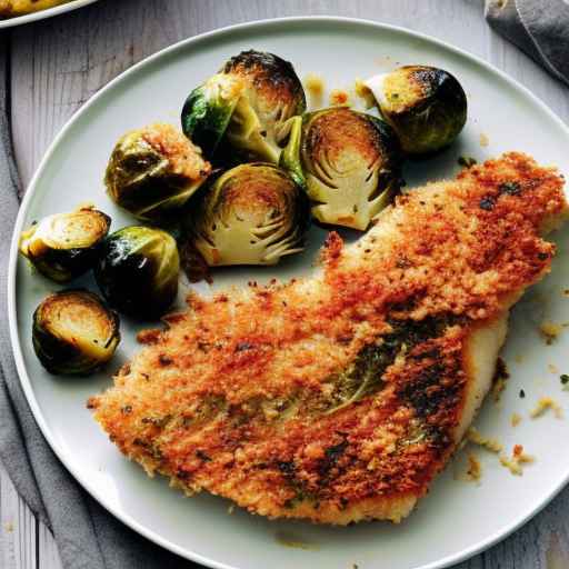 Курица с пармезановой корочкой и запеченная брюссельская капуста