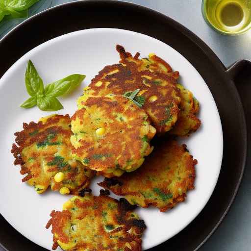 Кукурузные оладьи с пармезаном и травами