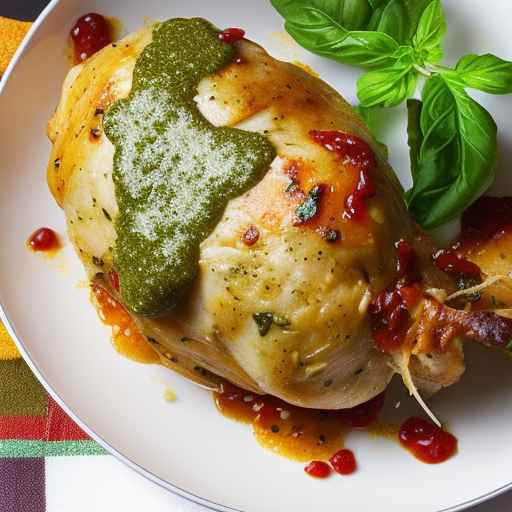 Фаршированная курица с пармезаном и песто