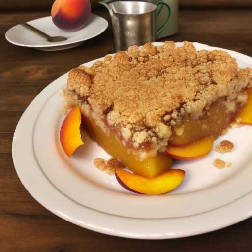 Персиковый крамбл с корицей