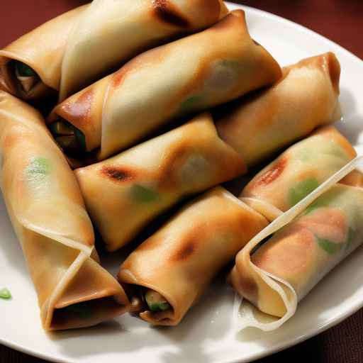 Яичные роллы с уткой по-пекински