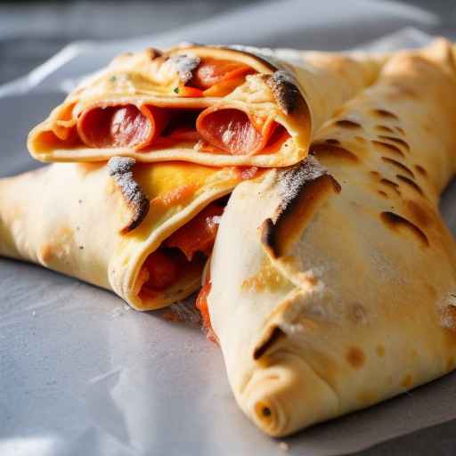 Кальцоне с пепперони и сыром