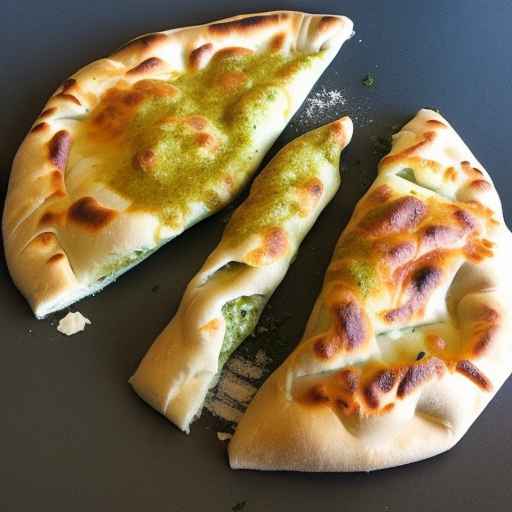 Кальцоне с песто и моцареллой