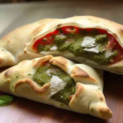 Кальцоне с песто и томатами