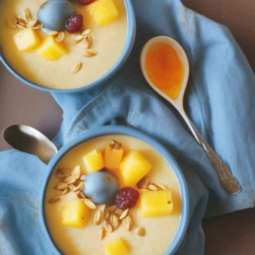 Каша с ананасом и манго