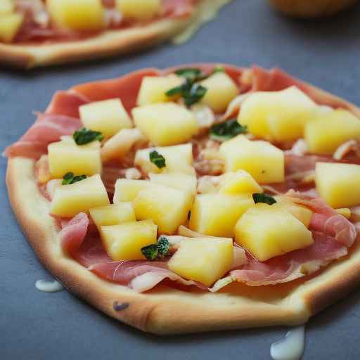Пицца с ананасами и прошутто