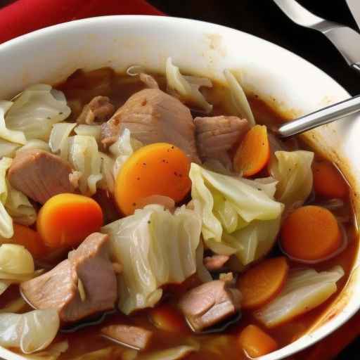 Тушеная свинина с капустой и семенами тмина