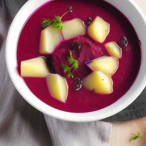Борщ из картофеля и свеклы