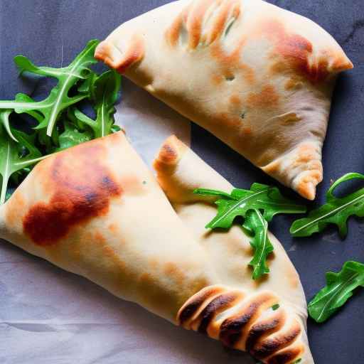 Кальцоне с прошутто и рукколой
