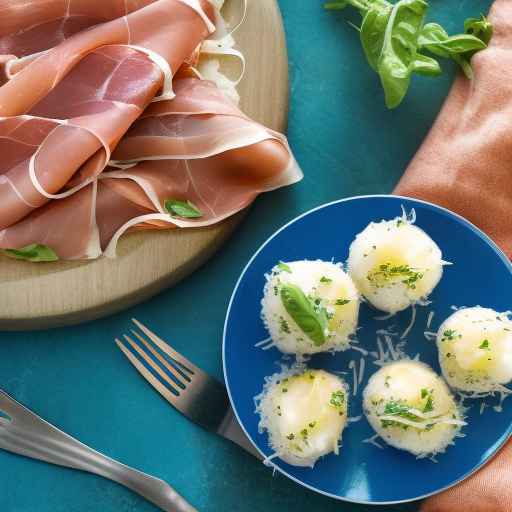 Закуски с прошутто и моцареллой