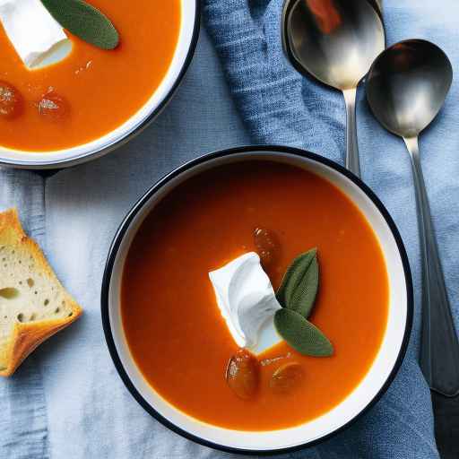 Борщ из тыквы с яблоками и шалфеем
