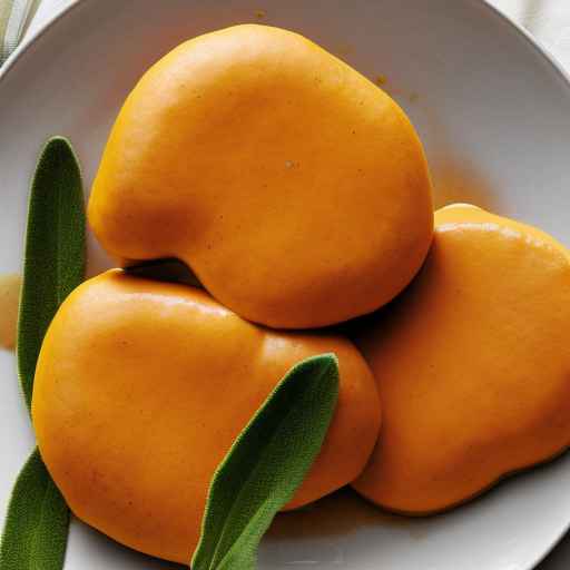 Тыквенные подушки с соусом из шалфея с коричневым маслом