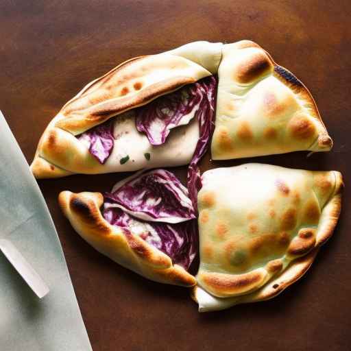 Кальцоне с радиккио и моцареллой