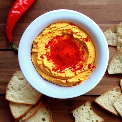 Рецепт хумуса с жареным перцем и фетой