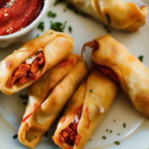 Яичные рулетики с запеченным красным перцем и козьим сыром