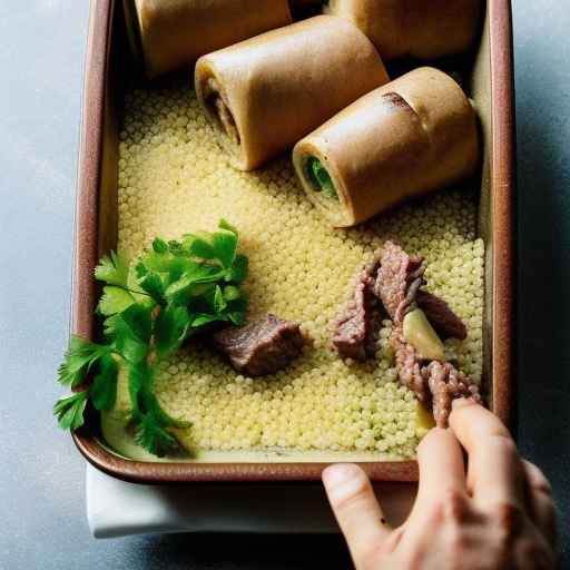 Роллы с говядиной и кускусом