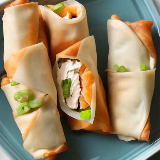 Яичные роллы с лососем и сливочным сыром