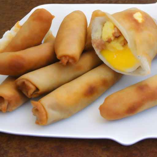 Яичница с колбасой и яйцом