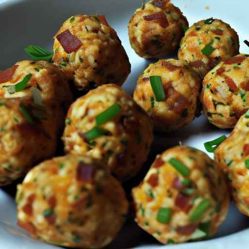 Вкусные шарики с беконом и чеддером