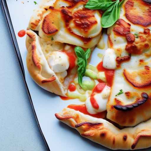 Кальцоне с гребешками и моцареллой